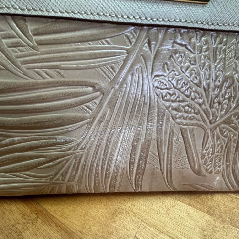 Brahmin Mod Claire Clutch Moonlight Metallic Palm Embossed Leather - Picture 8 of 16